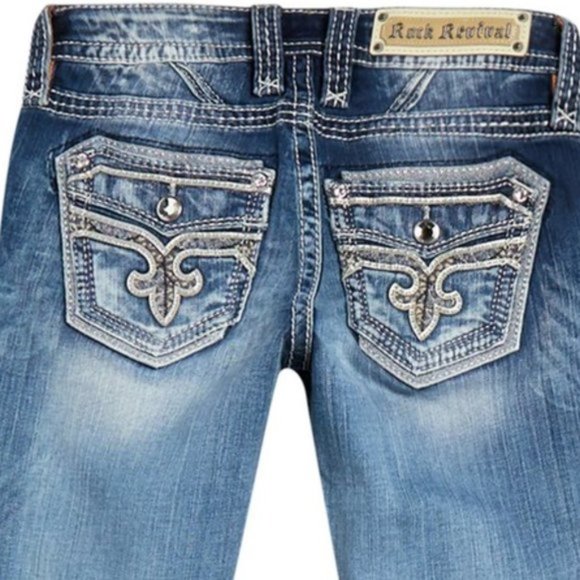 NWT! ROCK REVIVAL "KAMEA" SKINNY JEANS 28 MSRP$189 - Picture 4 of 15